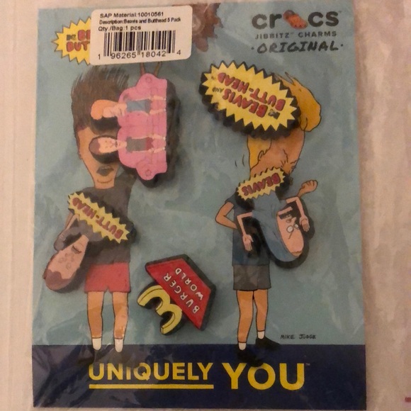 CROCS Other - MTV BEAVIS BUTTHEAD 5 JibBiTz crocs shoe charm